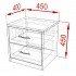 Купити Тумба приліжкова 2ш Aura 450х450х400 у Вінниці