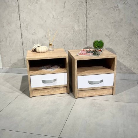 Купити Тумба приліжкова 1ш White Mix 400х400х400 у Вінниці