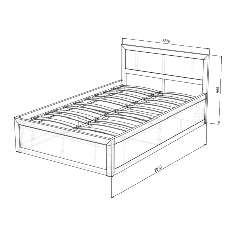 Купити Ліжко LOFT 120х200 + під. мех. у Вінниці