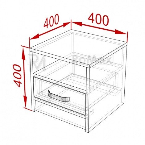 Купити Тумба приліжкова 1ш White Mix 400х400х400 у Вінниці