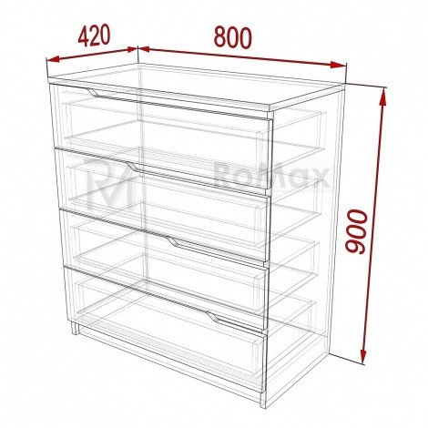 Купити Комод 4ш Vasco 800х900х420 у Вінниці