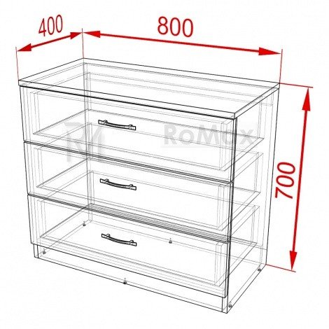 Купити Комод 3ш Aura 800х700х400 у Вінниці