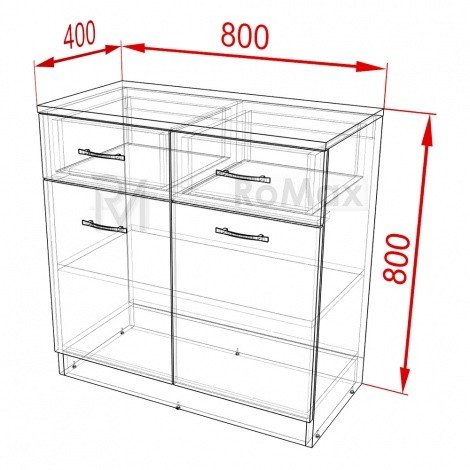 Купити Комод 2ш2д Aura 800х800х400 у Вінниці