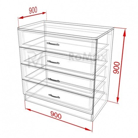 Купити Комод 4ш Aura 900х900х500 у Вінниці