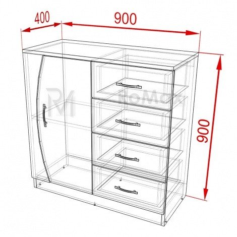 Купити Комод ф1д4ш Aura 900х900х400 у Вінниці