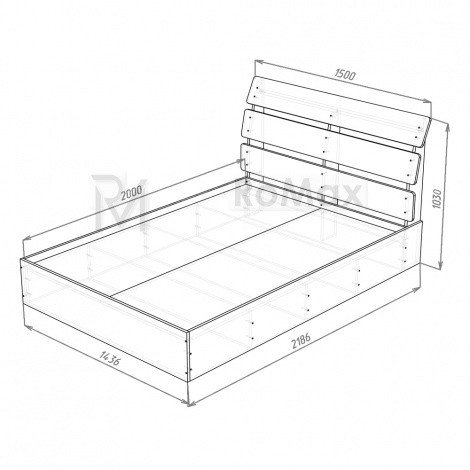 Купити Ліжко 140 Taho 1500х2186х1025 у Вінниці