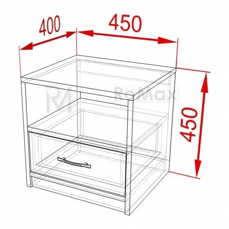 Купити Тумба приліжкова 1ш Aura 450х450х400 у Вінниці