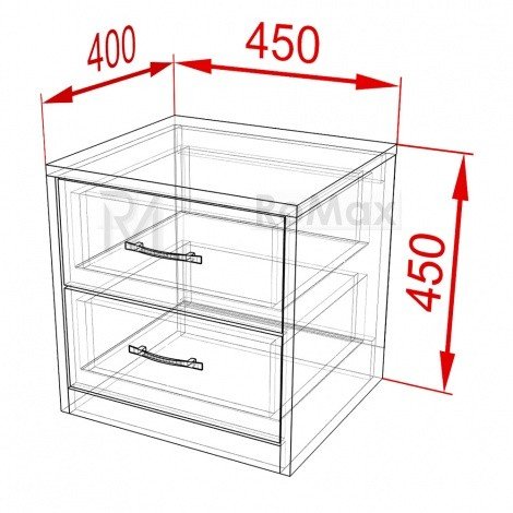 Купити Тумба приліжкова 2ш Aura 450х450х400 у Вінниці