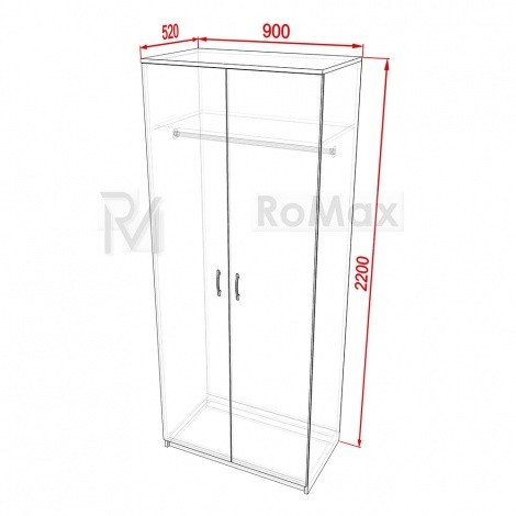 Купити Шафа 2д Aura 900х2200х500 у Вінниці