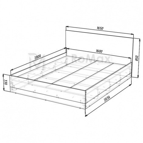 Купить Кровать 160 OSLO 1650х2036х850 в Виннице