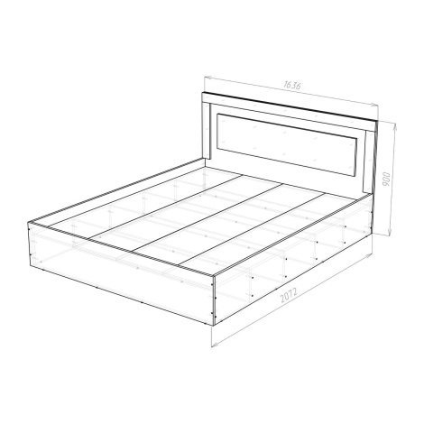 Купити Ліжко закрите 160 White Mix 1636х2054х905 у Вінниці