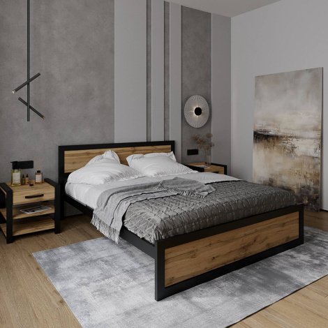 Купити Ліжко Loft + Тумба приліжкова Loft 2 шт. у Вінниці
