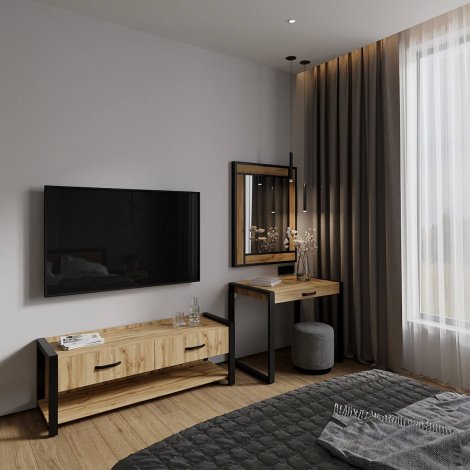 Купити Тумба Loft 1400 + Стіл Loft 1Ш + Дзеркало Loft у Вінниці